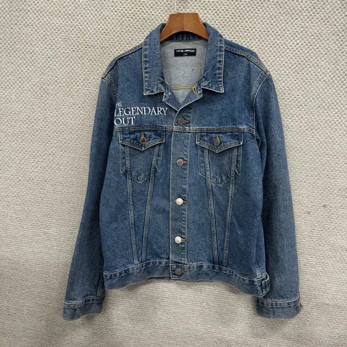 아임낫어휴먼비잉 캐주얼 백로고 데님 청자켓 L A05427 상품이미지2