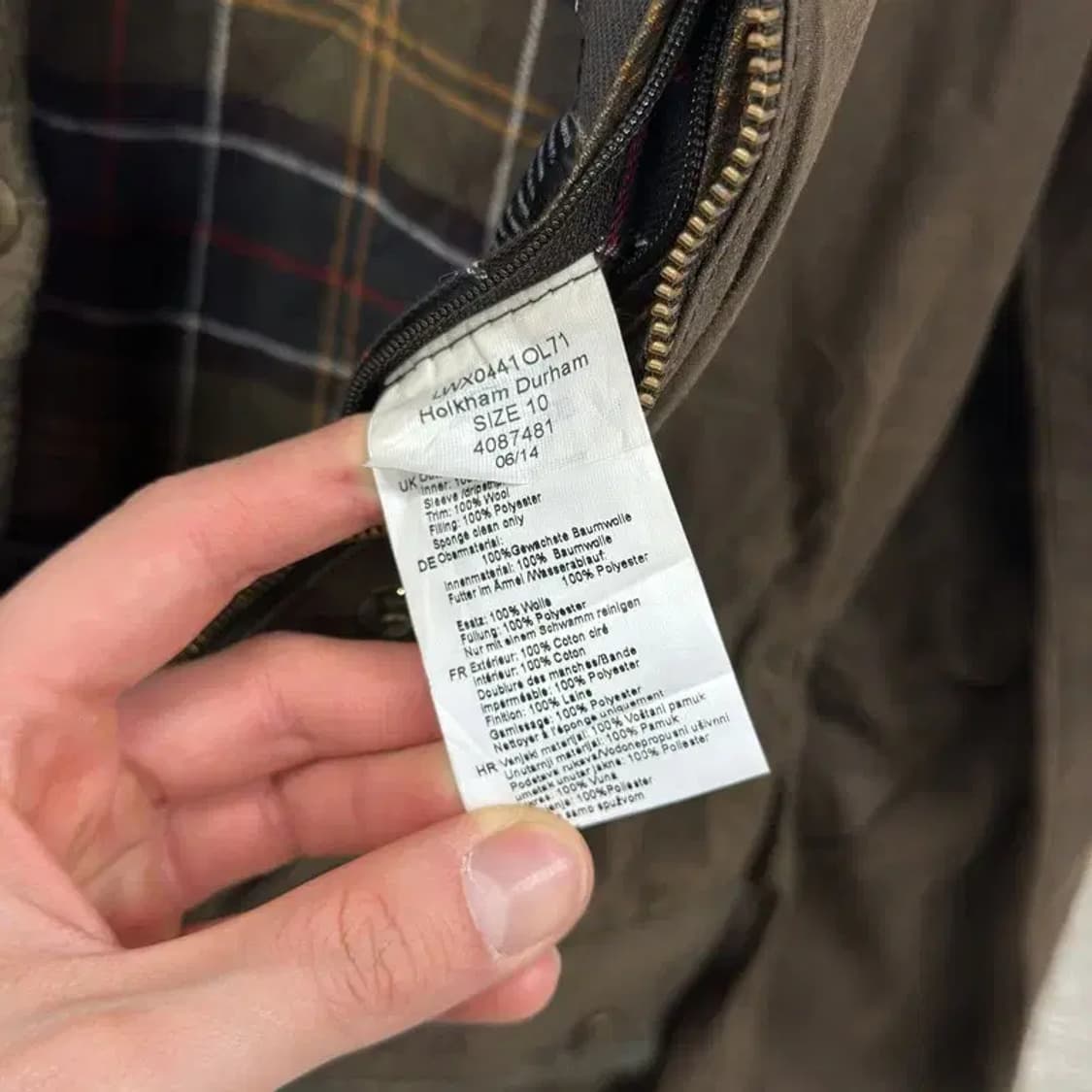 바버 BARBOUR 더햄 빈티지 야상 왁스 자켓 90 A05484 상품이미지5