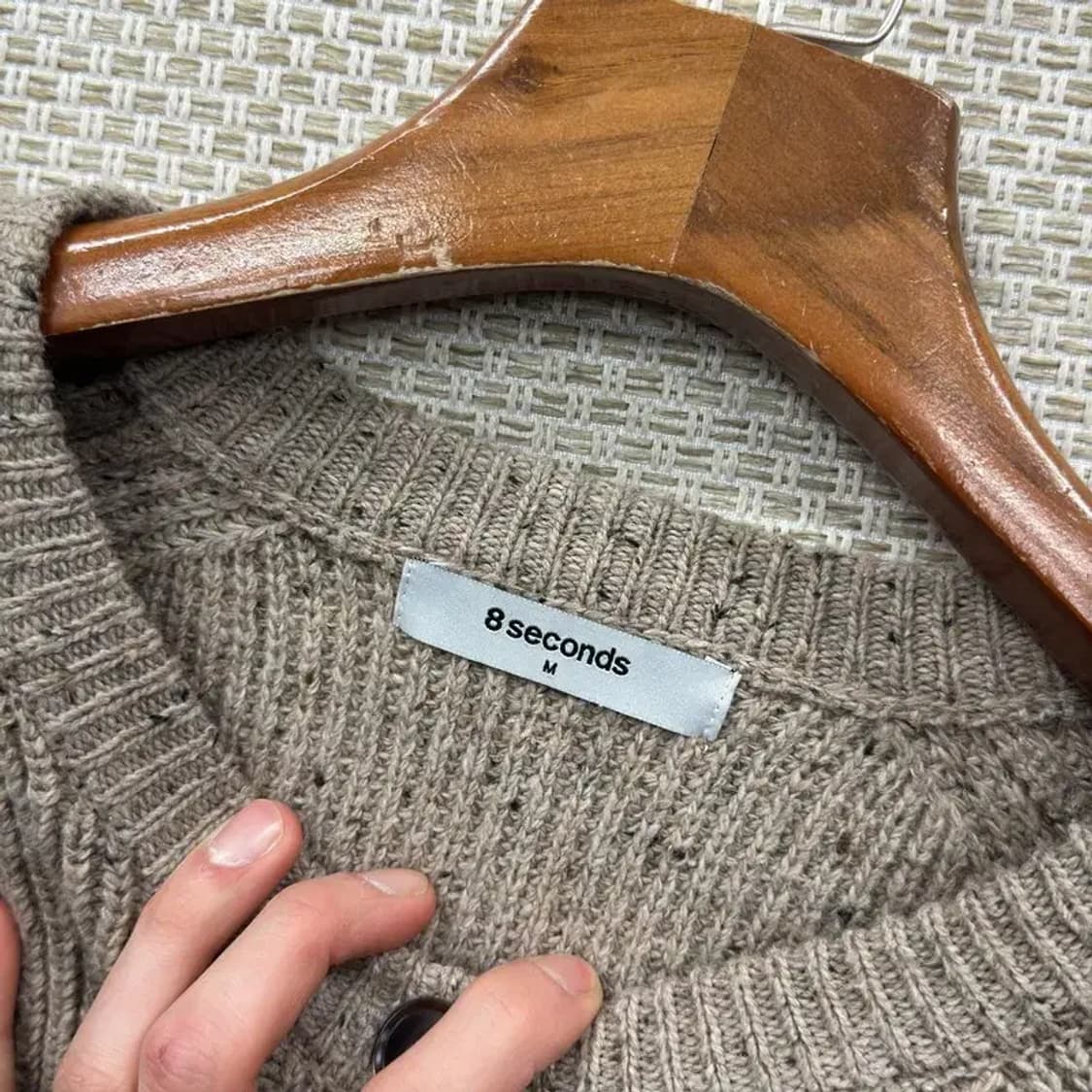 에잇세컨즈 캐주얼 케이블 울 니트 가디건 M A05494 상품이미지3