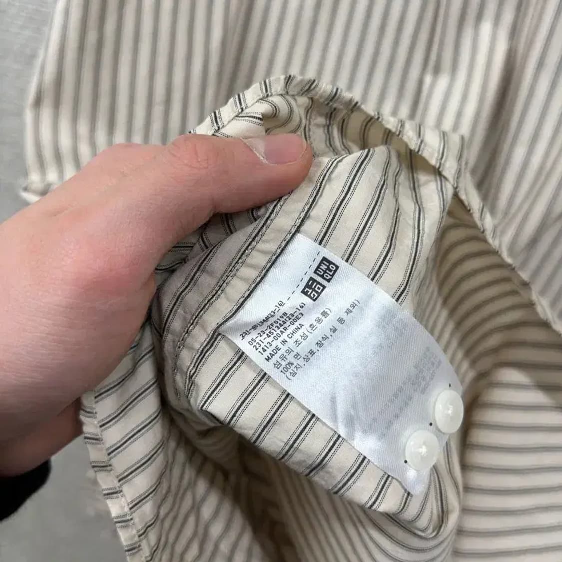 유니클로 U 르메르 캐주얼 긴팔 셔츠 L A05514 상품이미지4