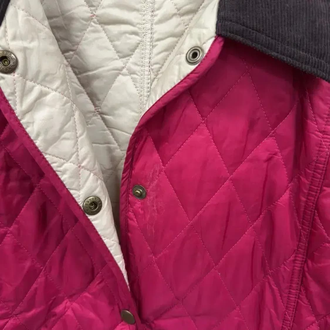 바버 코듀로이카라 자수로고 퀄팅 자켓 100 A05496 상품이미지5