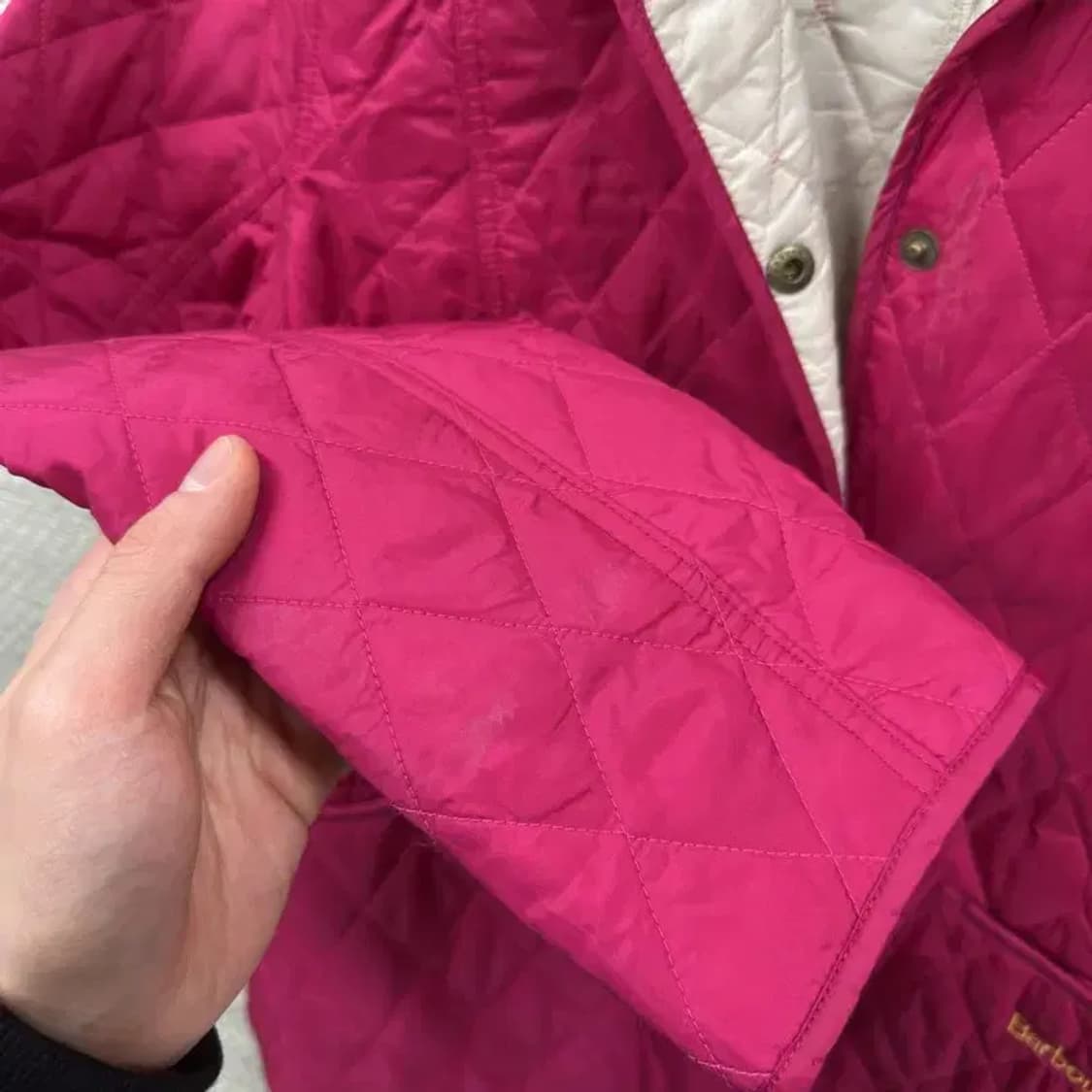 바버 코듀로이카라 자수로고 퀄팅 자켓 100 A05496 상품이미지6