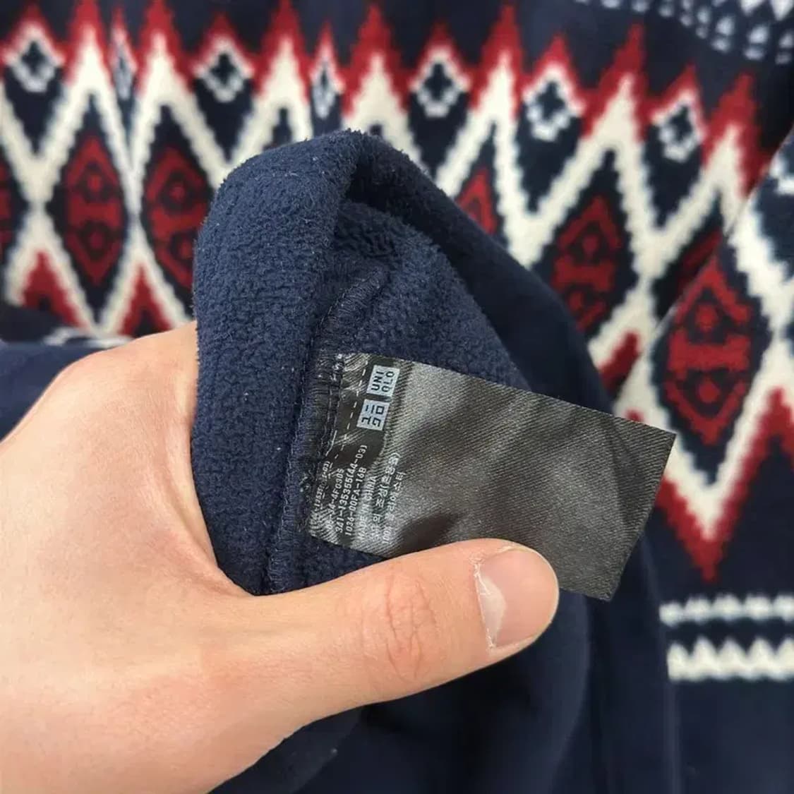 유니클로 캐주얼 에스닉 플리스 후리스 집업 M A05513 상품이미지4