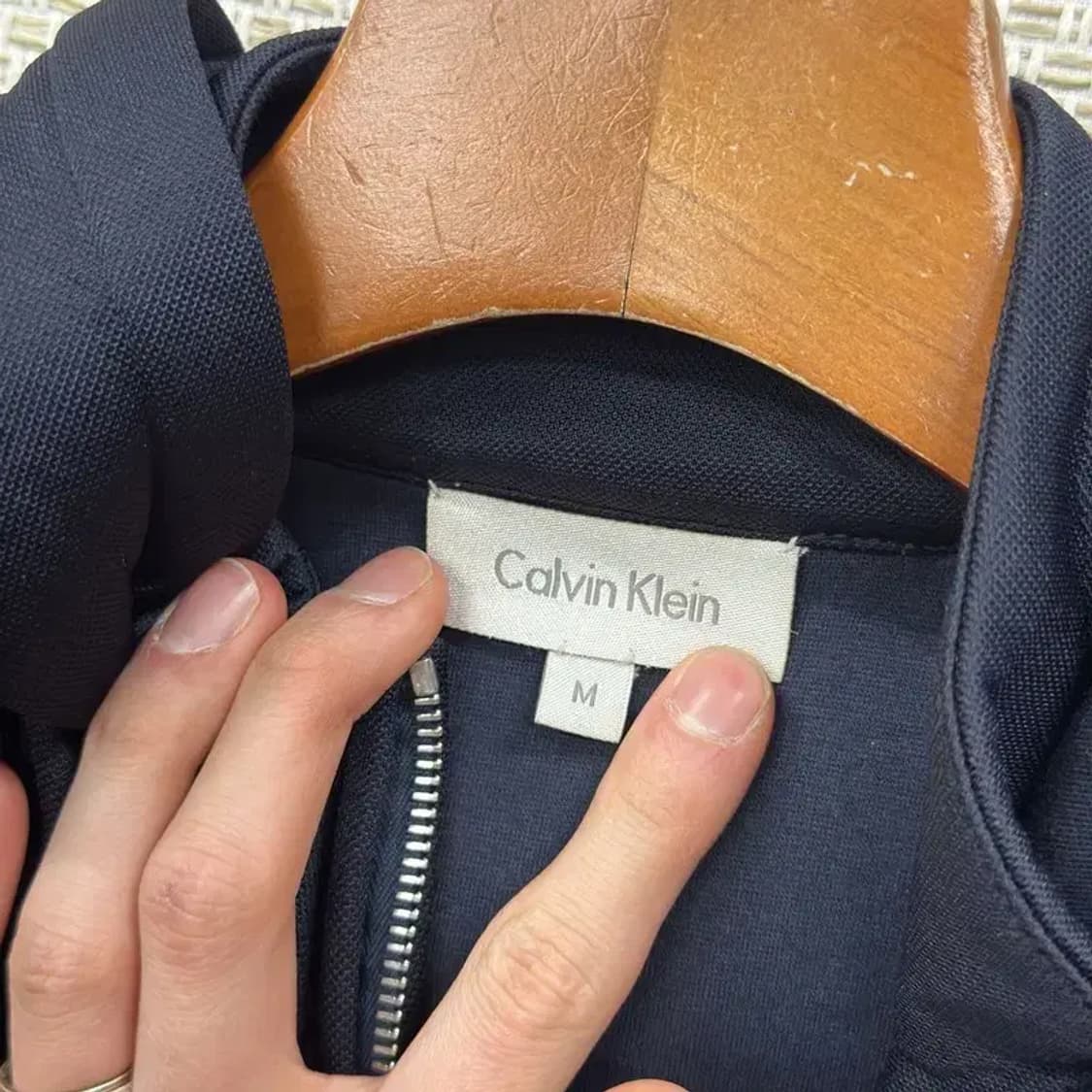 캘빈클라인 캐주얼 무지 트랙탑 져지 후드집업 M A05568 상품이미지3