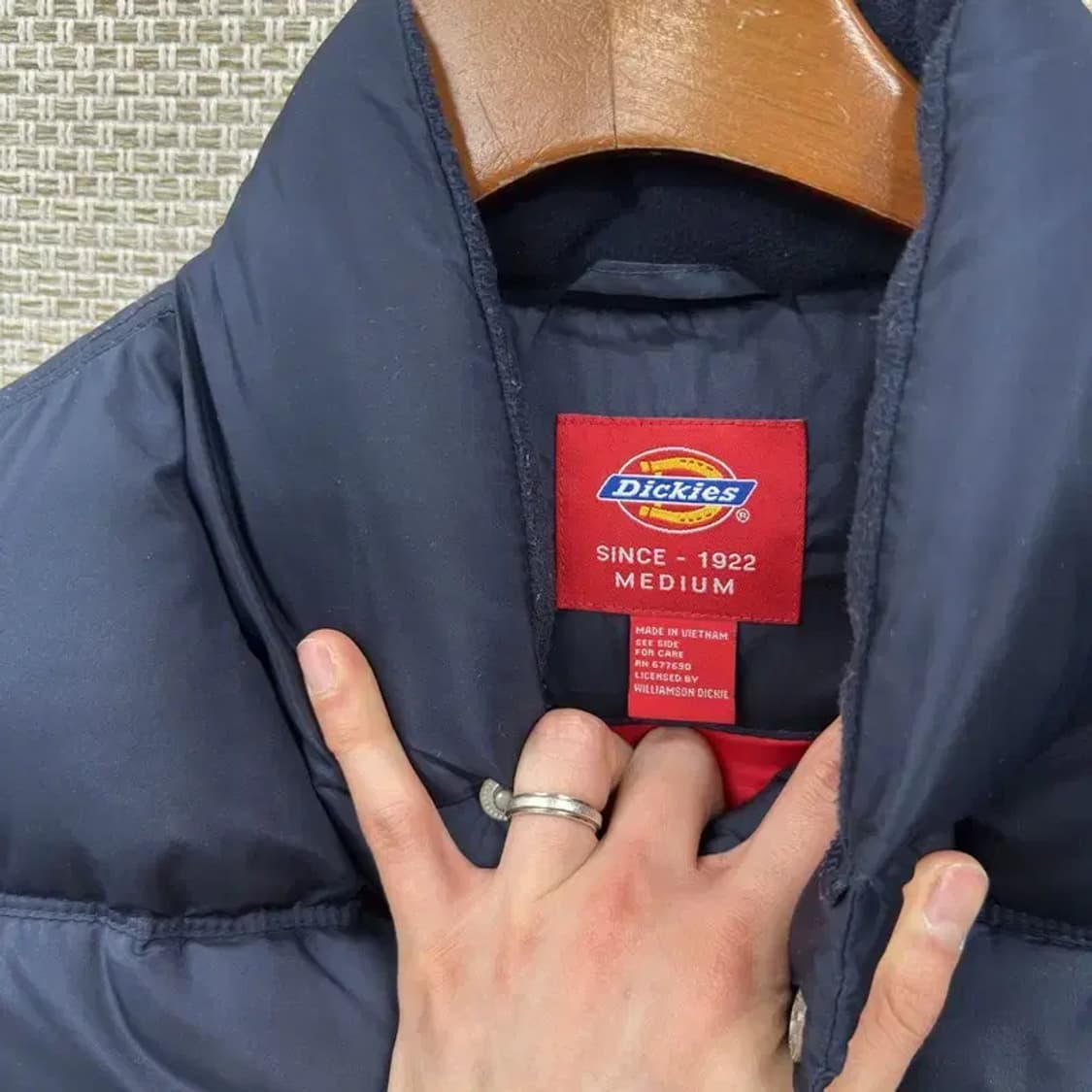 디키즈 올드스쿨 자수로고 패딩 조끼 베스트 M A05571 상품이미지3