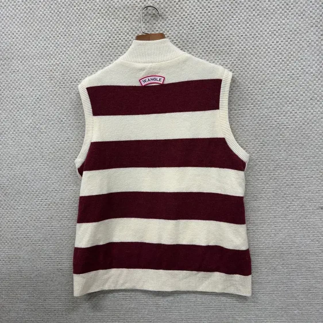 와이드앵글 골프 자수로고 방풍 울 니트 조끼 105 A05583 상품이미지2