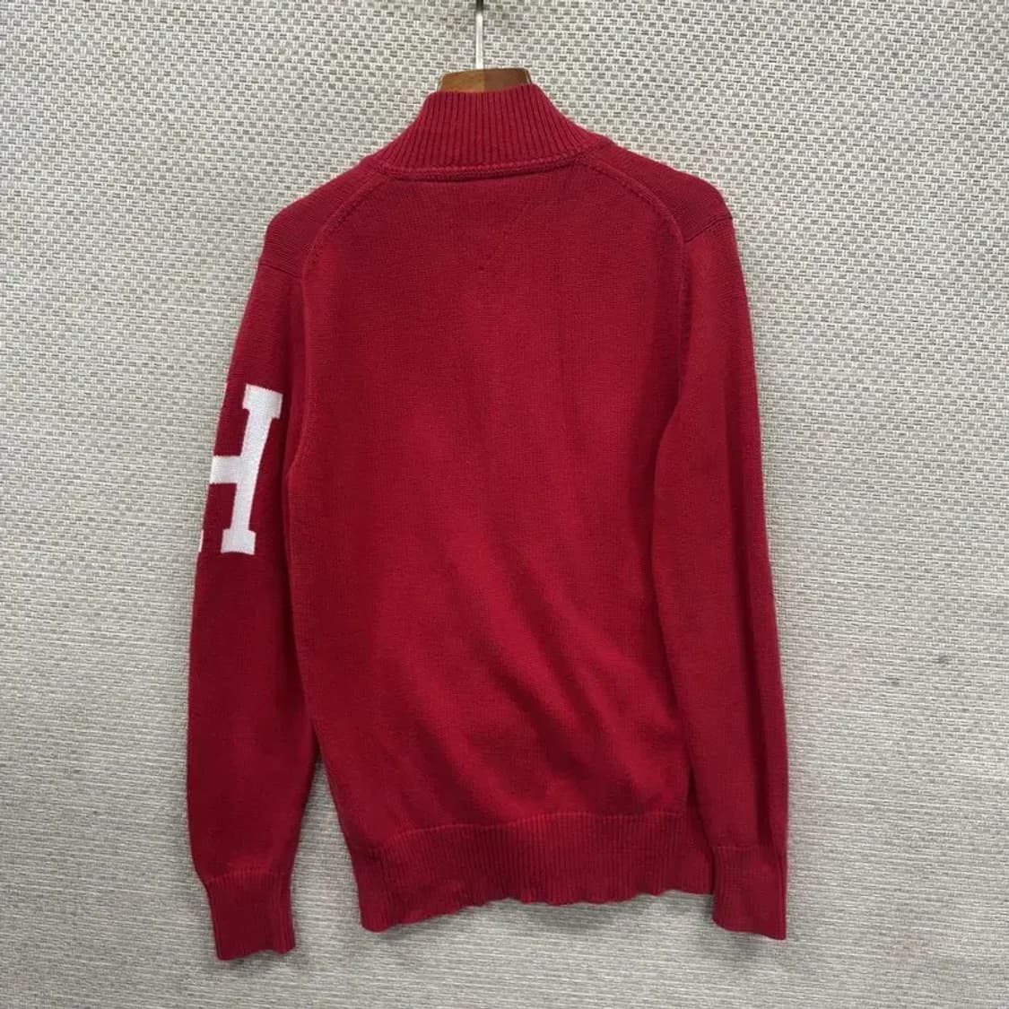 타미힐피거 캐주얼 자수로고 코튼 니트 집업 가디건 164 A05591 상품이미지2