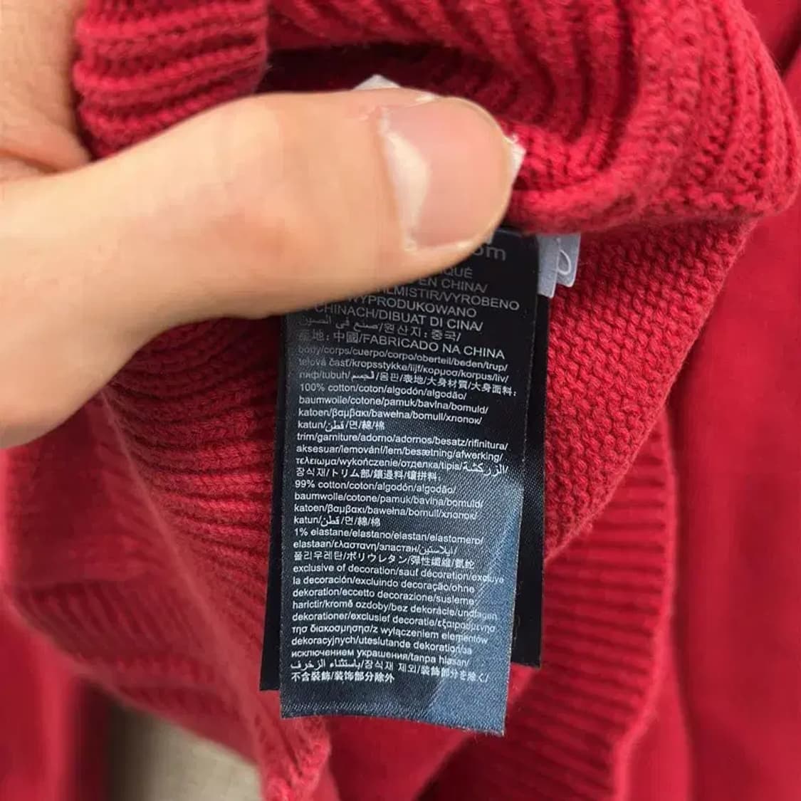 타미힐피거 캐주얼 자수로고 코튼 니트 집업 가디건 164 A05591 상품이미지4