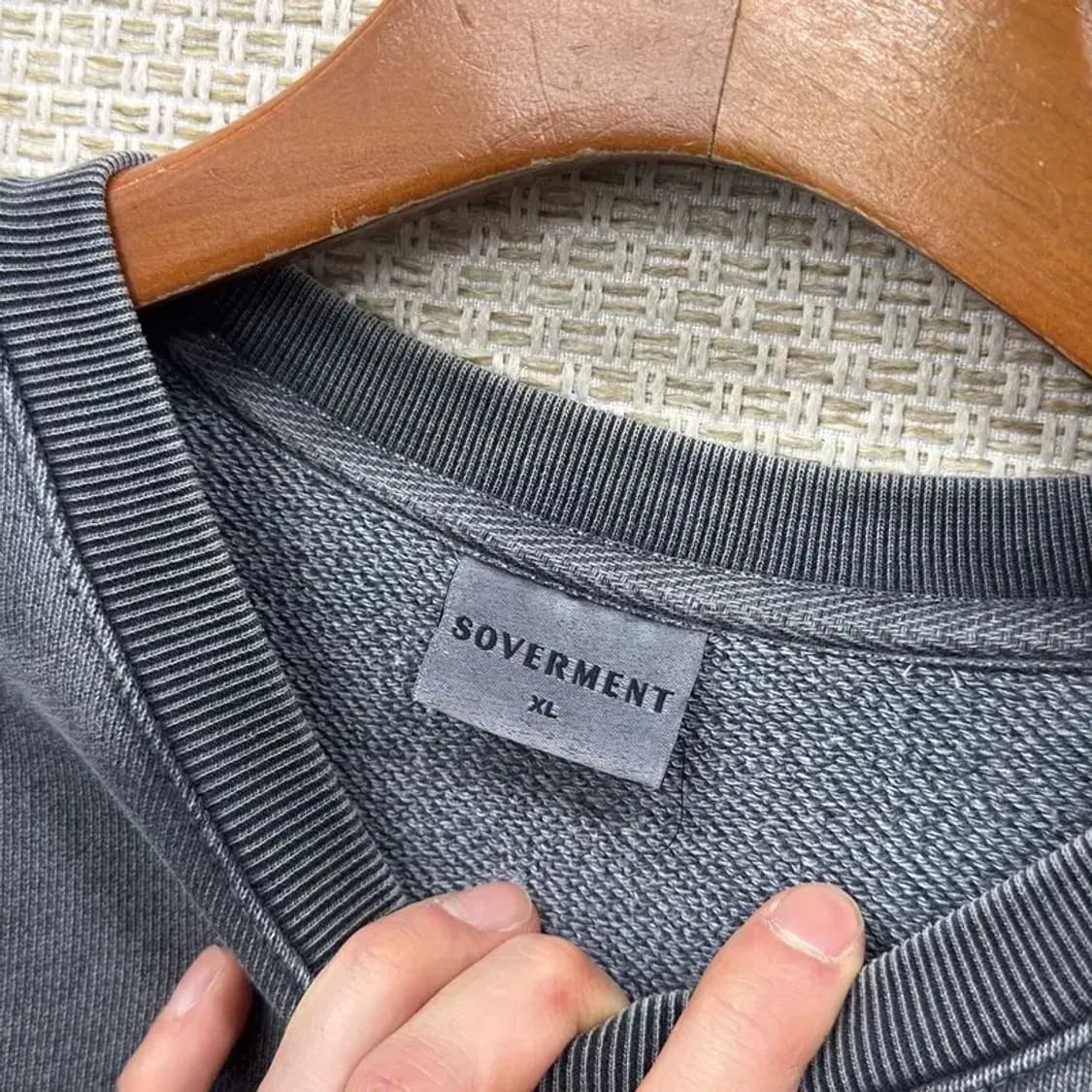 소버먼트 캐주얼 피그먼트 스웻셔츠 맨투맨 XL A05575 상품이미지3