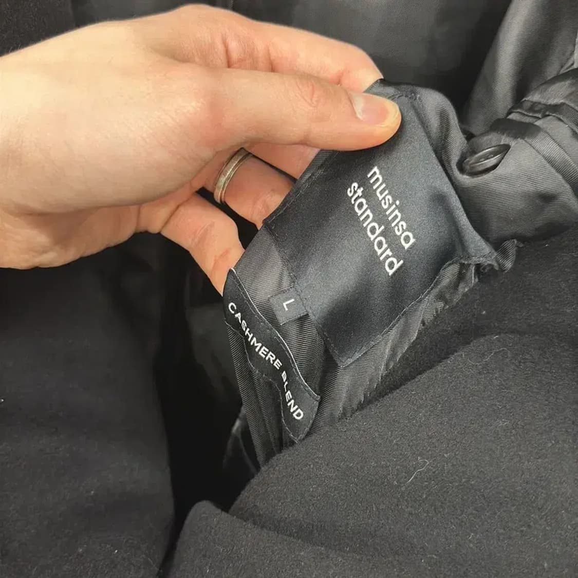 무신사스탠다드 캐주얼 더블버튼 울 캐시미어 코트 L A05586 상품이미지3