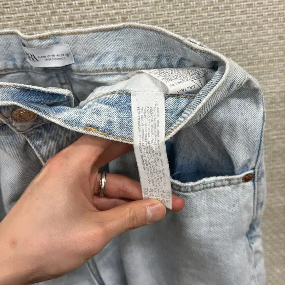 자라 ZARA 벌룬핏 연청 데님 청바지 28인치 A05600 상품이미지4