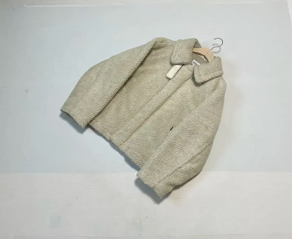 커버낫 아이보리 양털 무스탕 상품이미지1