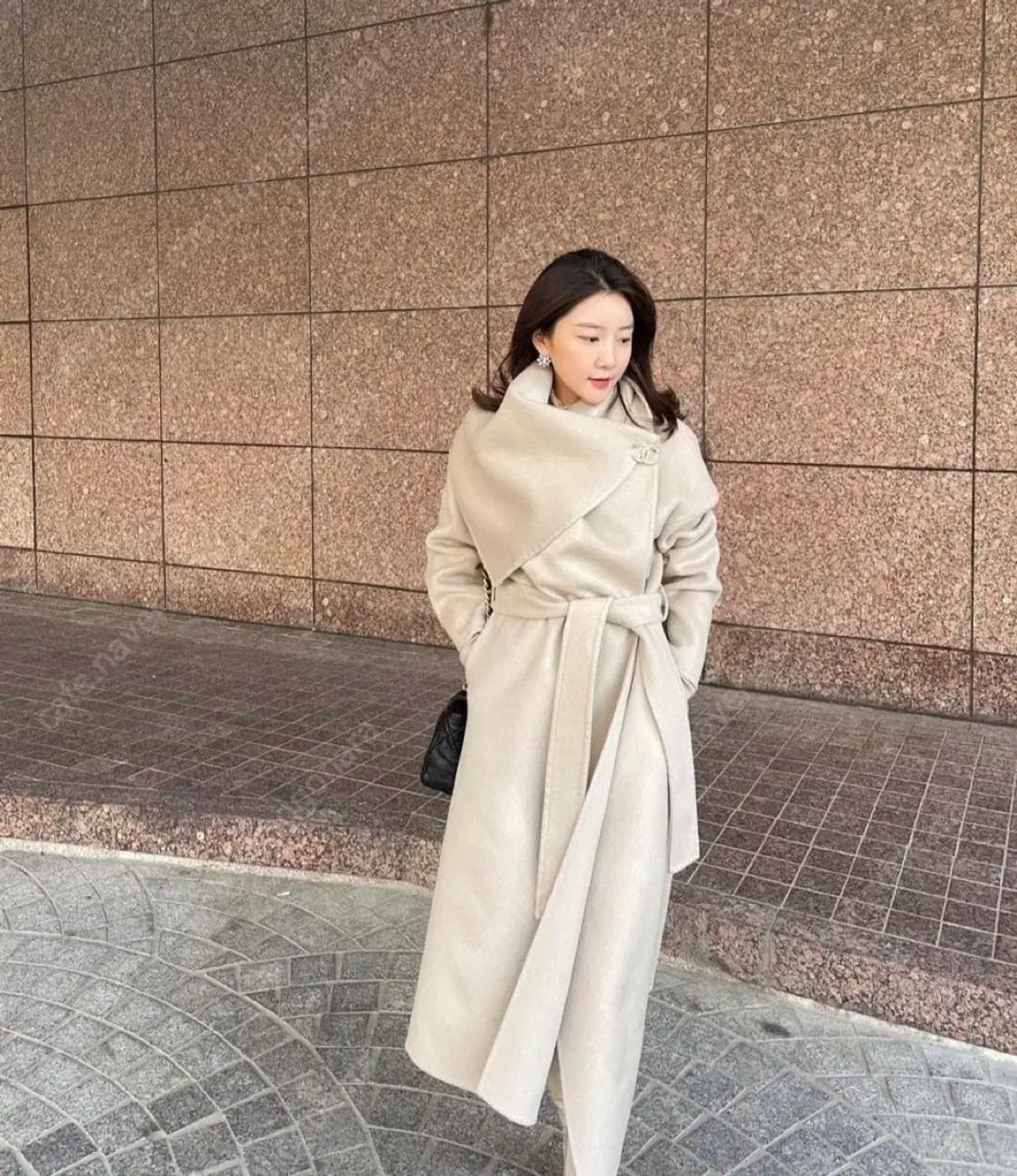 루흐 아디세떼흐 하엄지 케이프 숄 카라 코트 상품이미지1