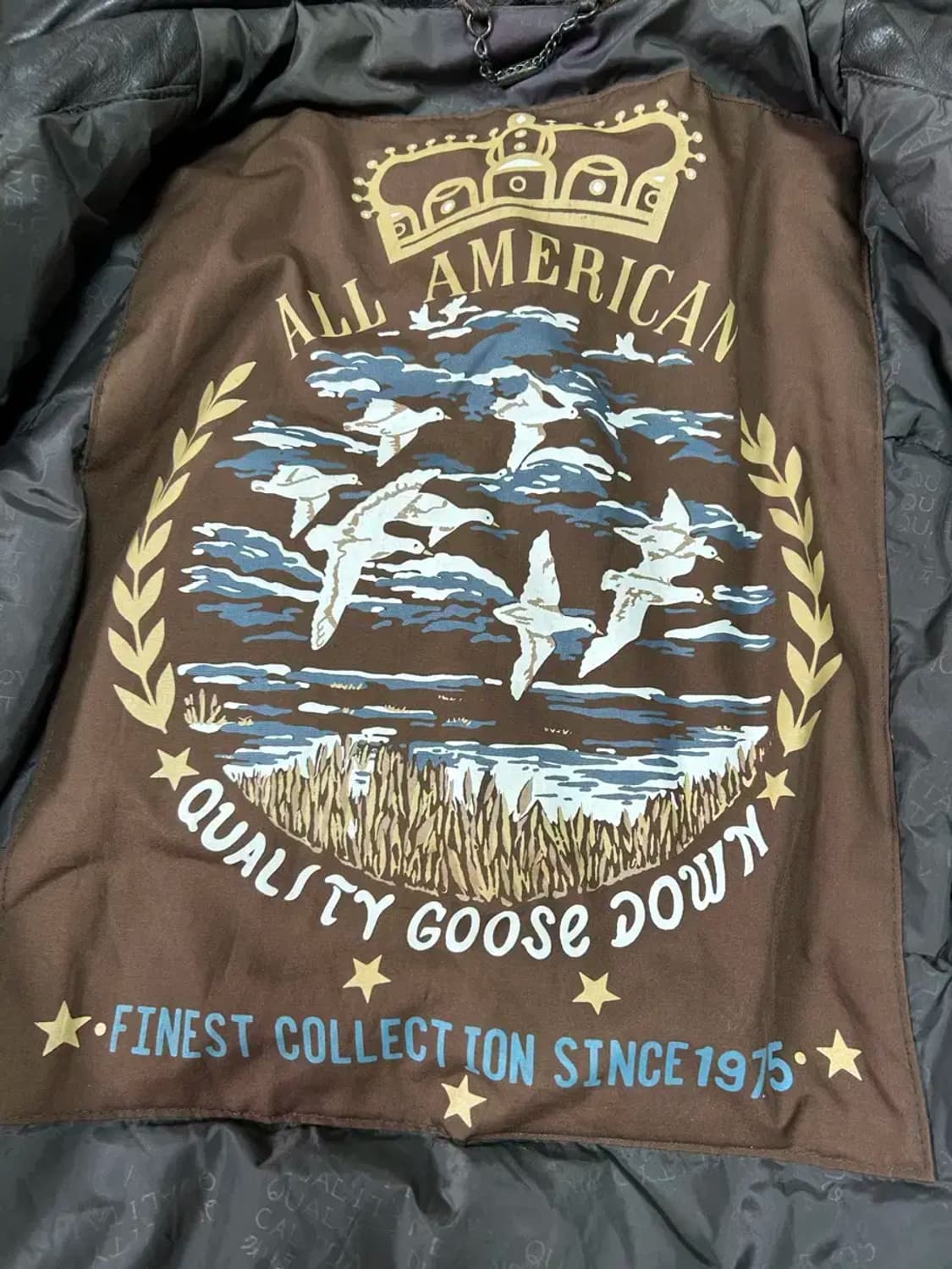 올아메리칸 사파리 레더 소가죽 구스다운 상품이미지4