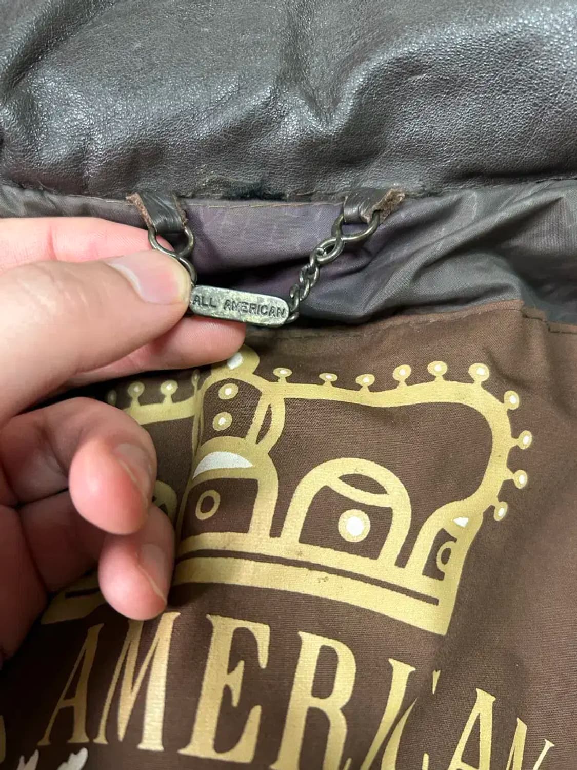 올아메리칸 사파리 레더 소가죽 구스다운 상품이미지5