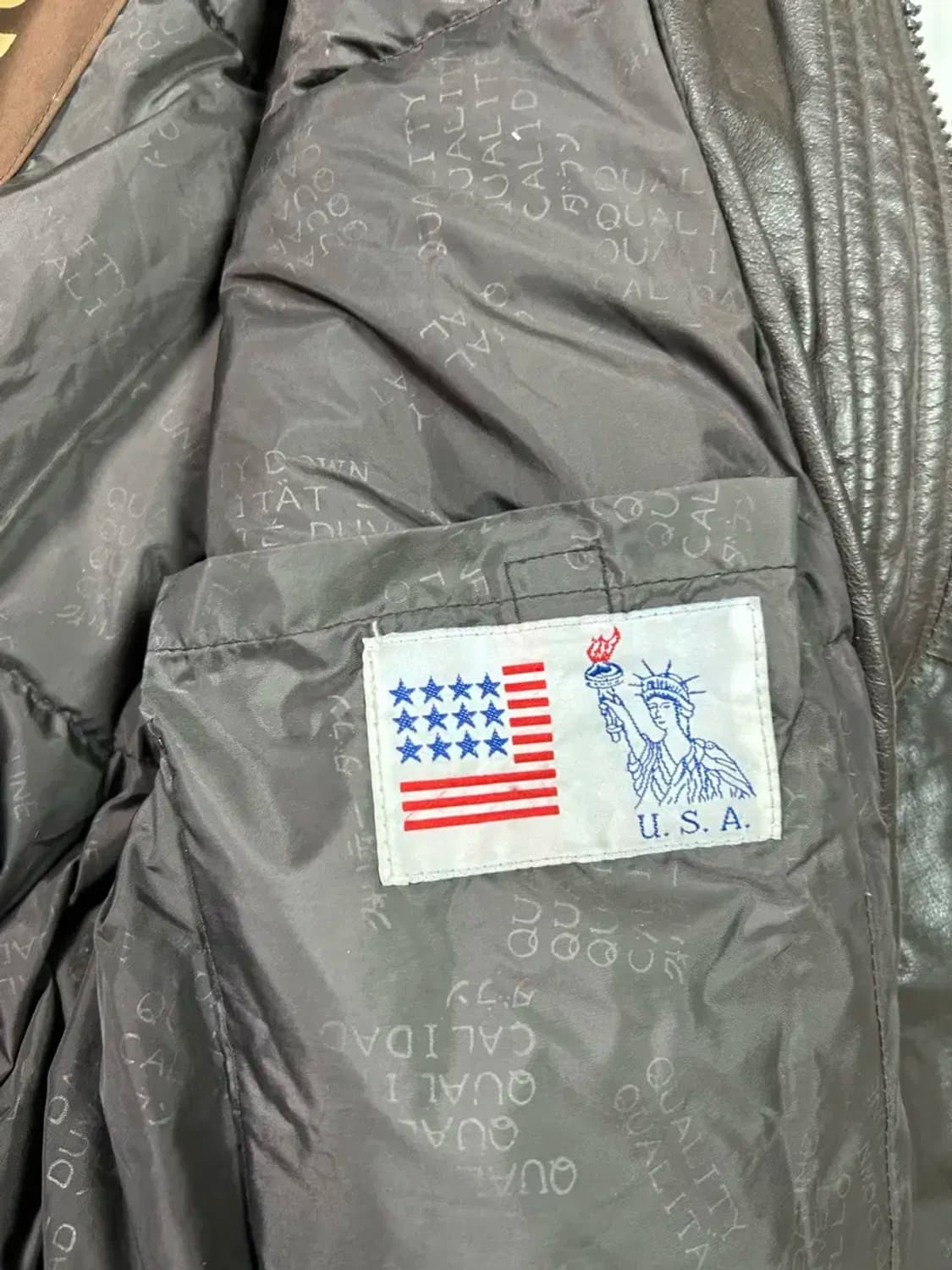 올아메리칸 사파리 레더 소가죽 구스다운 상품이미지8