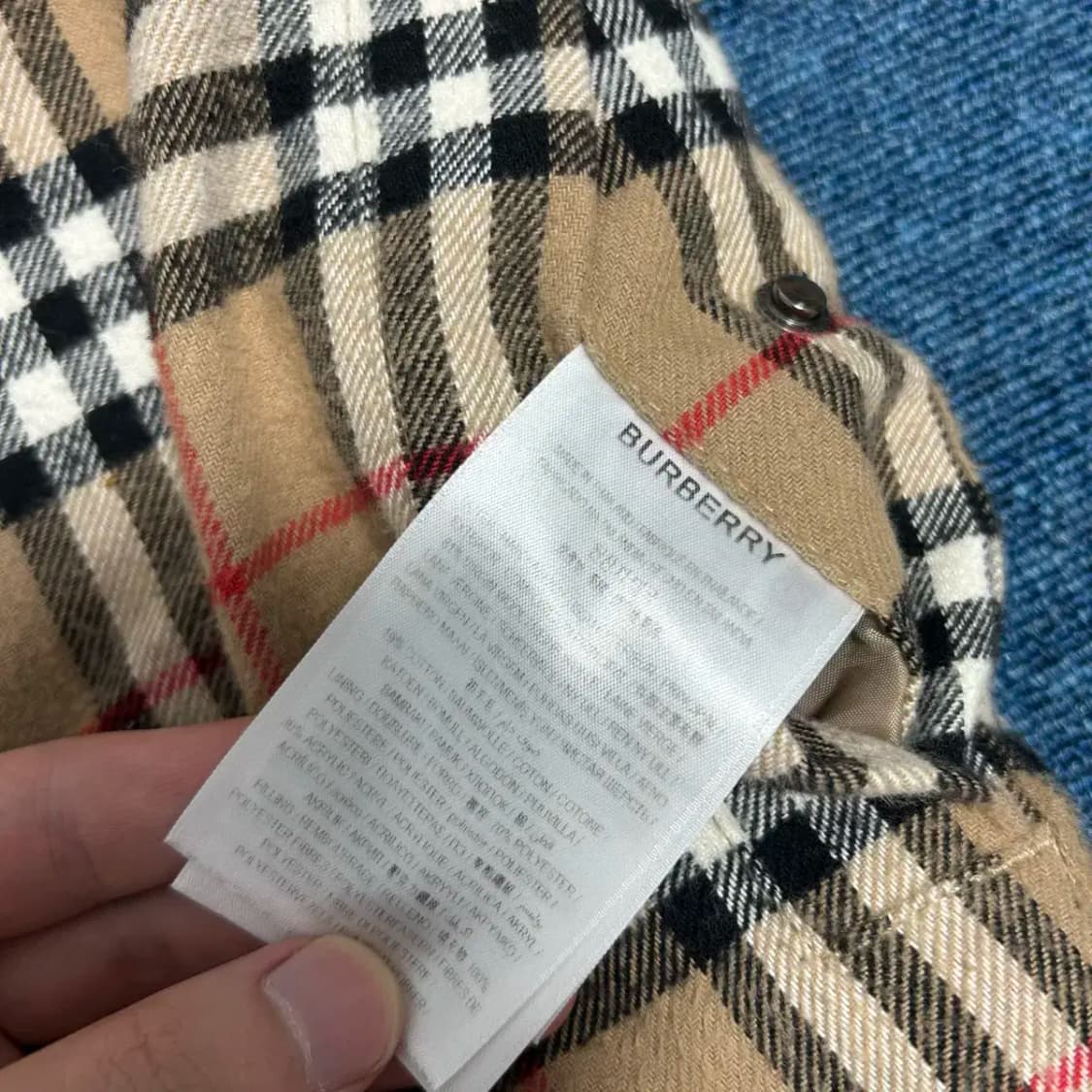 버버리 calmore 빈티지 체크 울오버 셔츠자켓 상품이미지3