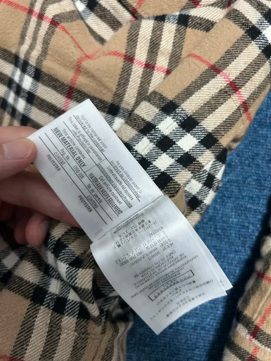 버버리 calmore 빈티지 체크 울오버 셔츠자켓 상품이미지4