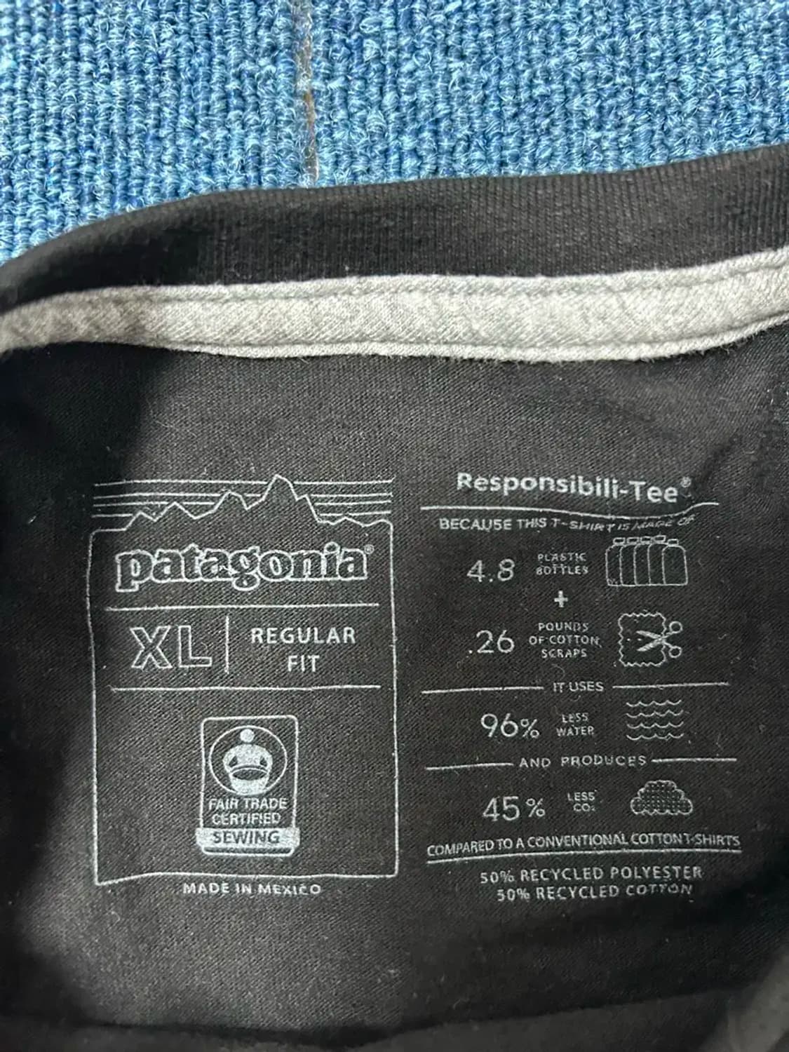 파타고니아 블랙 긴팔 티셔츠XL 상품이미지3