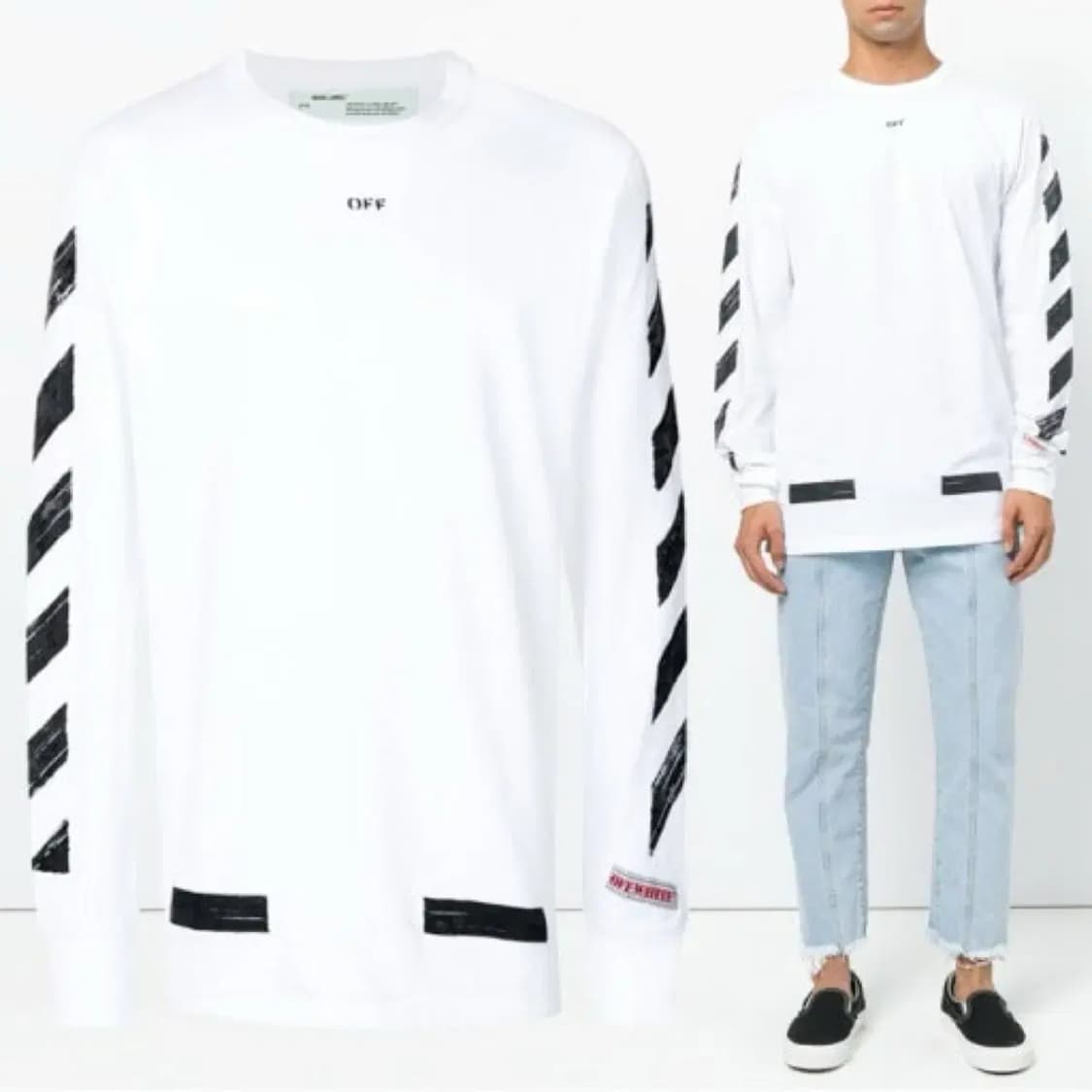 오프화이트 18s/s 화이트 롱슬리브 상품이미지1