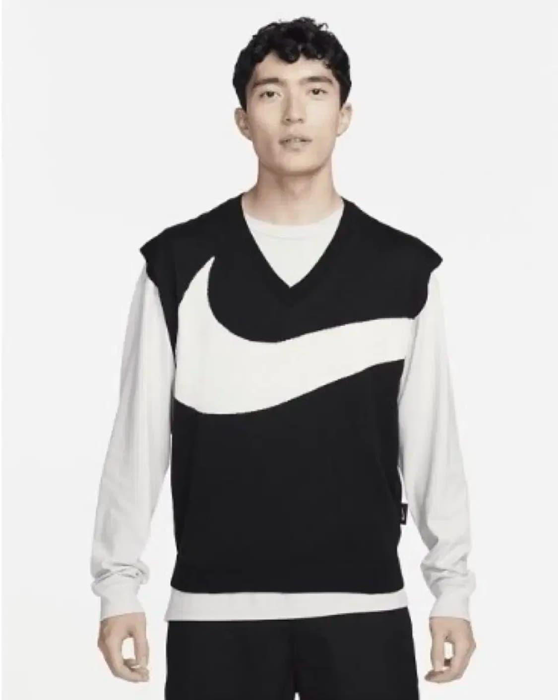 나이키 스우시 스웨터 베스트 fd2874-010 상품이미지2