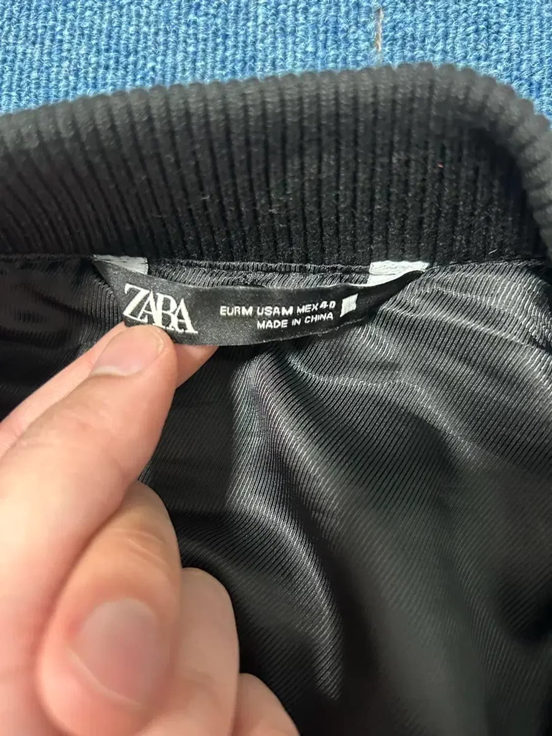 자라 가죽 블루종 자켓 상품이미지2