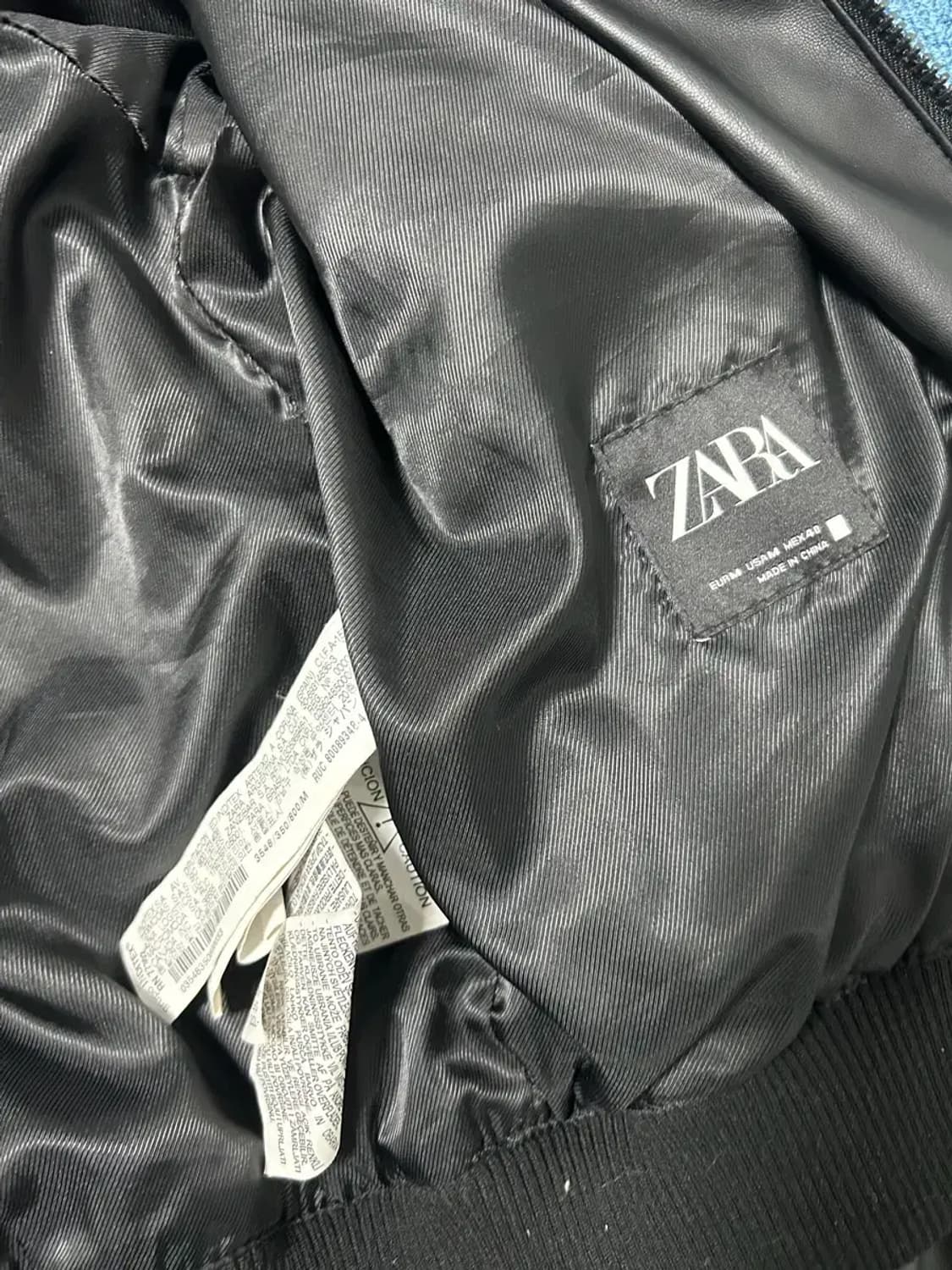 자라 가죽 블루종 자켓 상품이미지3