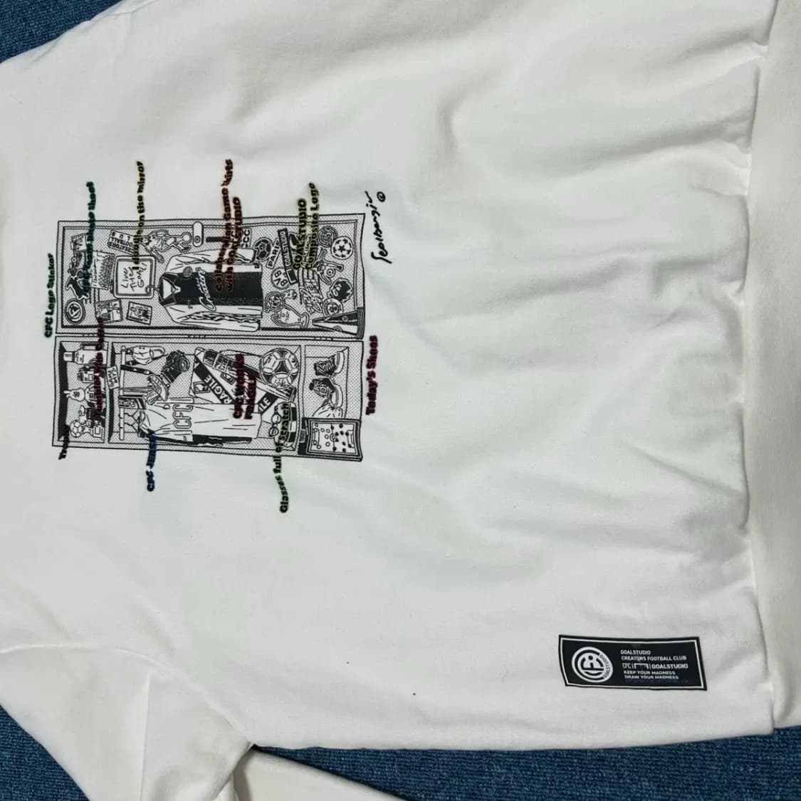 GOALSTUDIO 골스튜디오 화이트 맨투맨M 상품이미지2