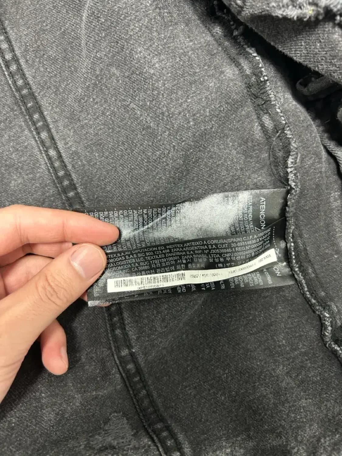 자라 돌청 트러커 프린팅 자켓L 상품이미지4