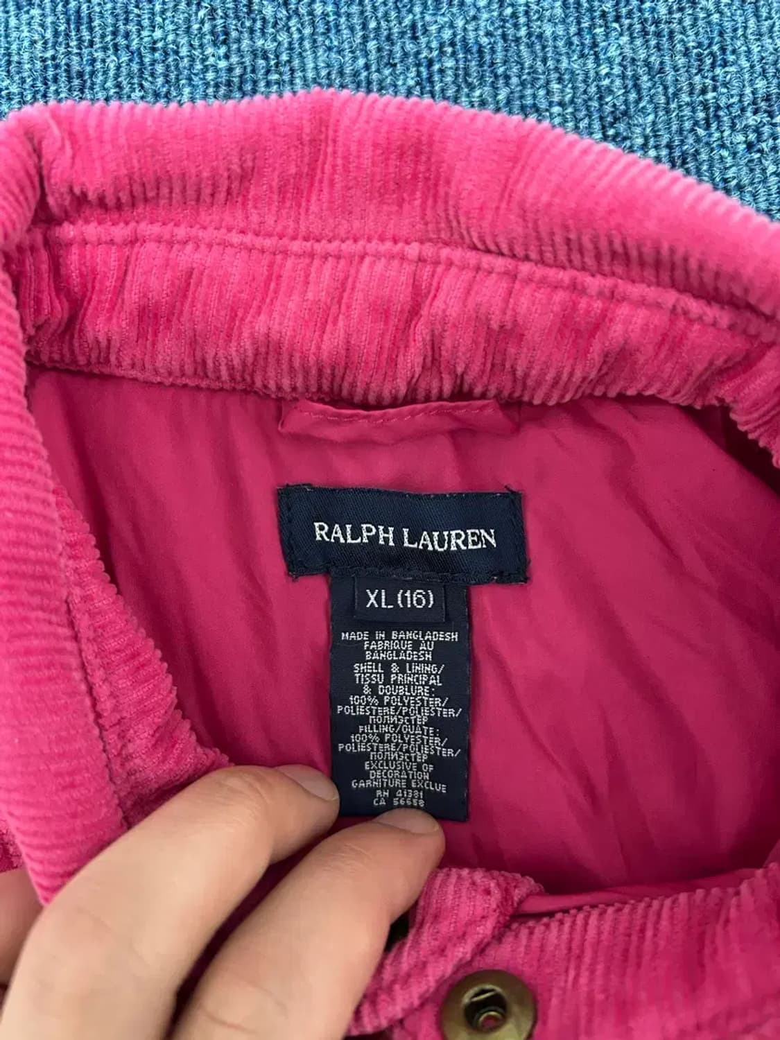 폴로랄프로렌 핑크 퀼팅 자켓 상품이미지2