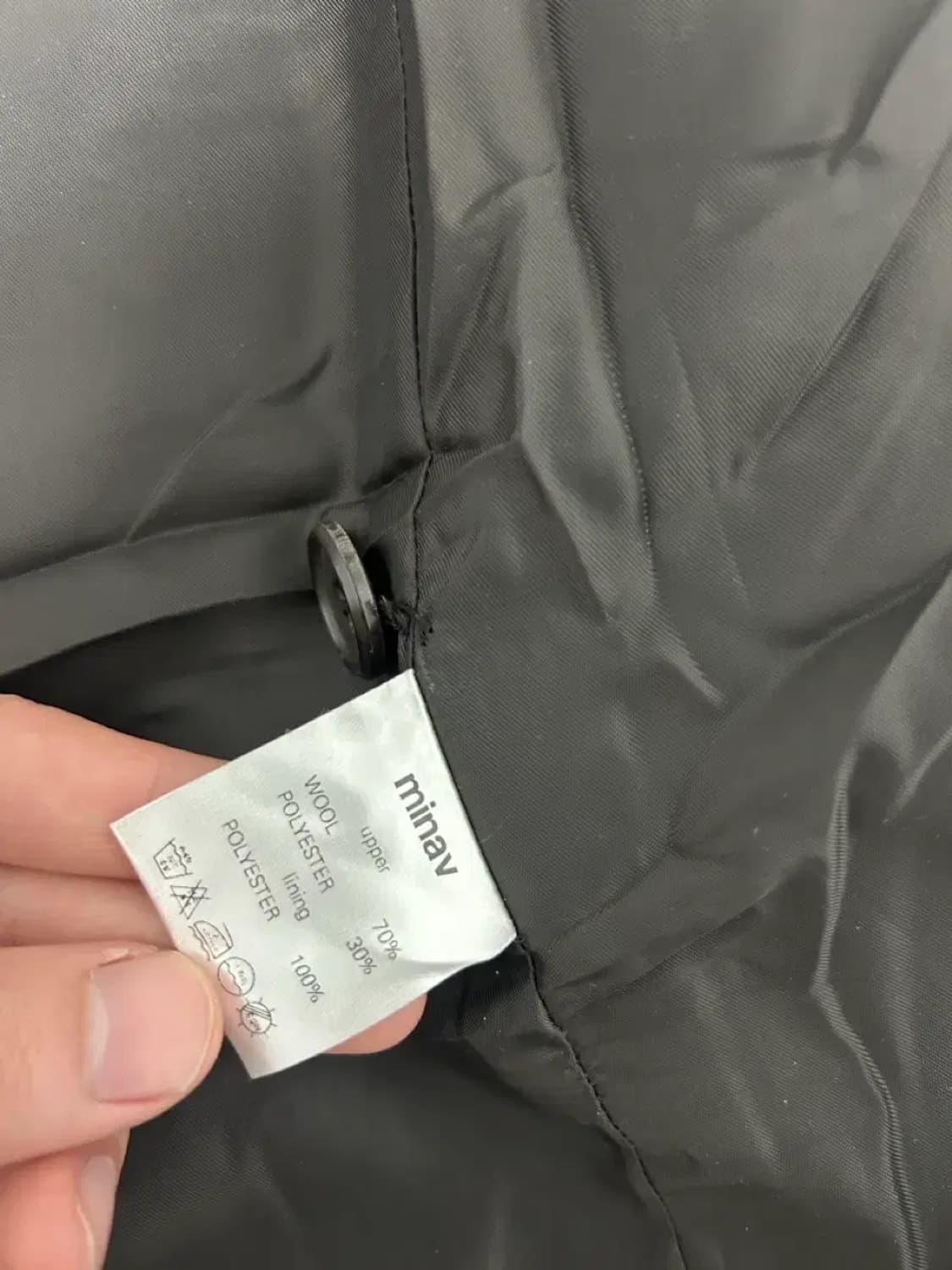 미나브 울 세미 오버핏 발마칸 코트 상품이미지4