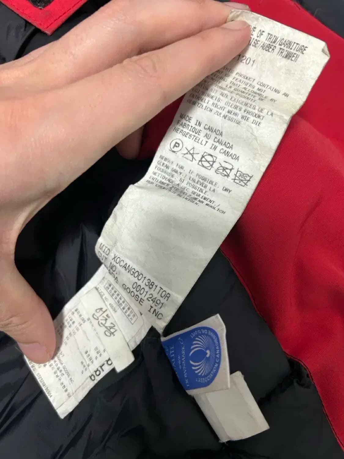 캐나다구스 익스페디션 패딩M 한글케어라벨 상품이미지3