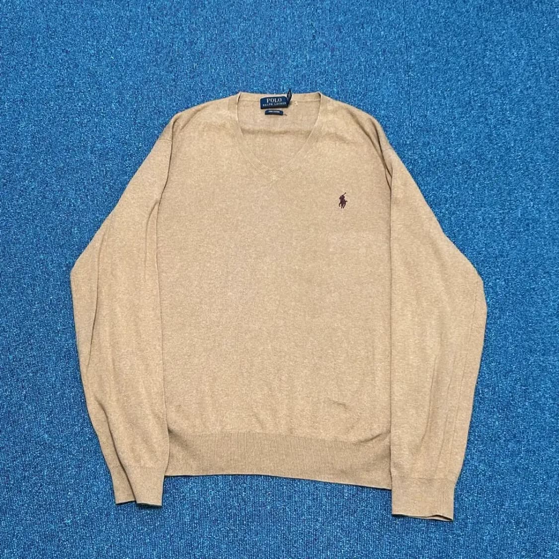폴로랄프로렌 피마코튼 브이넥 니트M 상품이미지1
