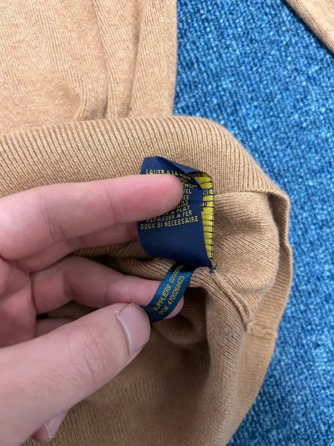 폴로랄프로렌 피마코튼 브이넥 니트M 상품이미지3