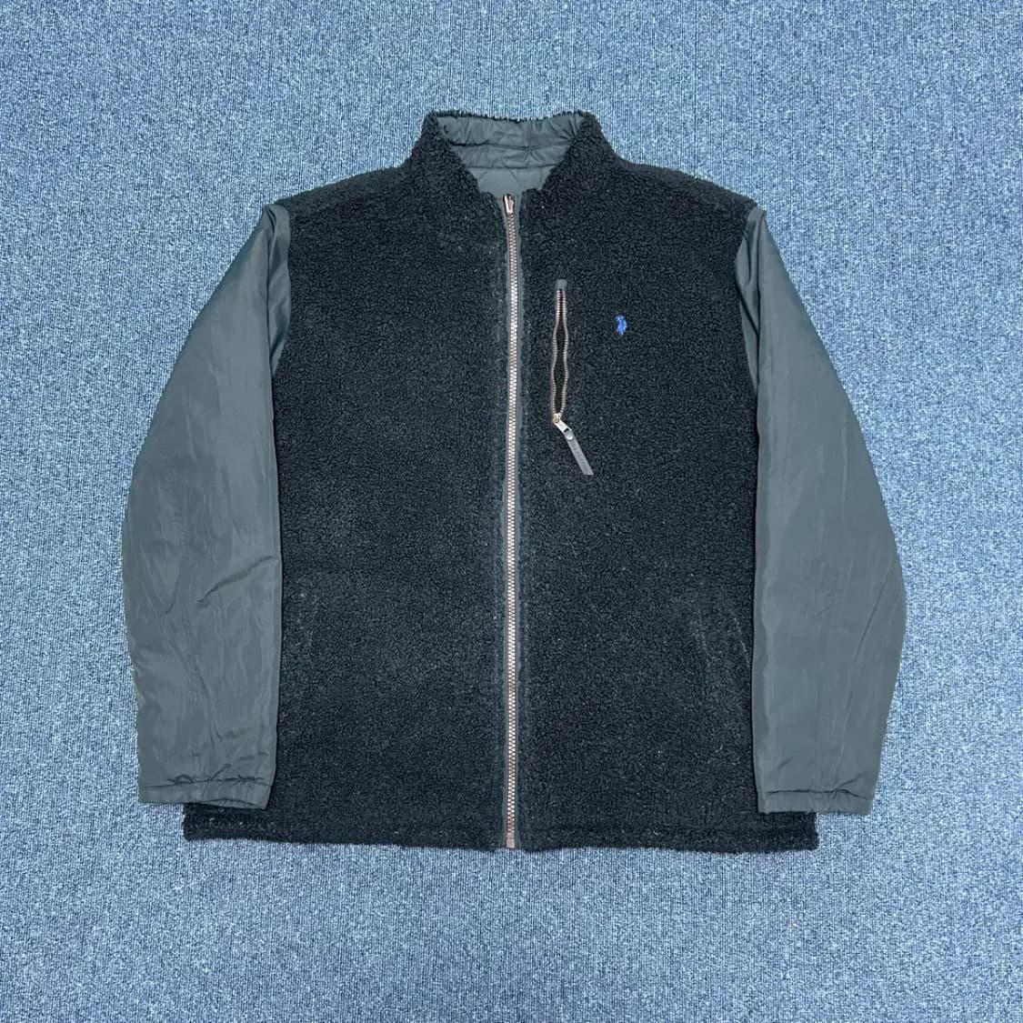 us폴로 리버시블 양털 뽀글이 퀼팅 점퍼 상품이미지1