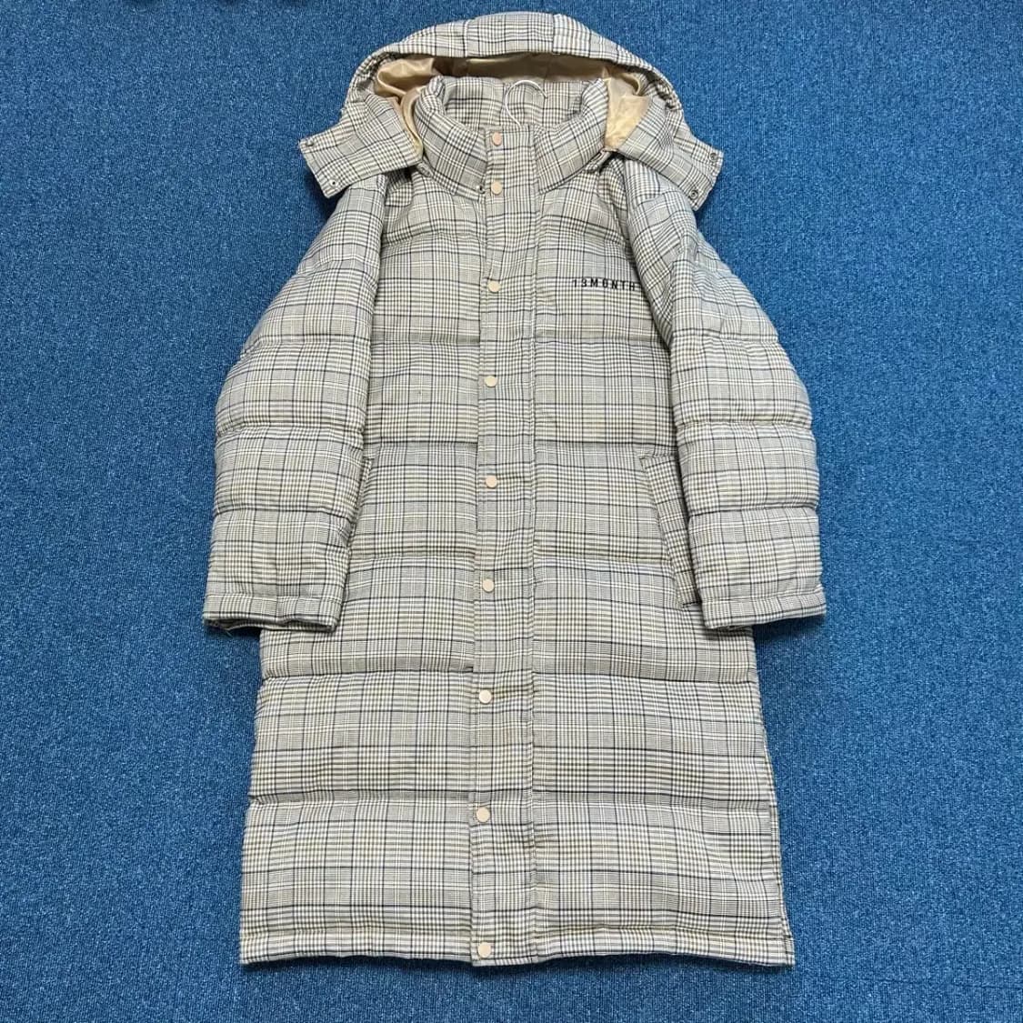 써틴먼스 송해나 체크 롱패딩 상품이미지2