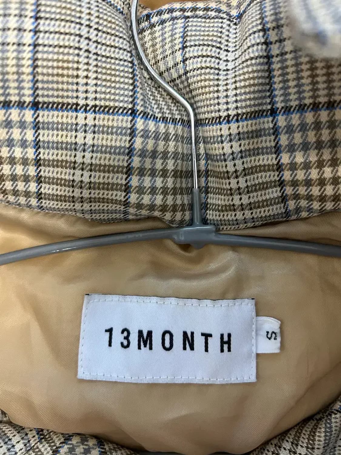 써틴먼스 송해나 체크 롱패딩 상품이미지3