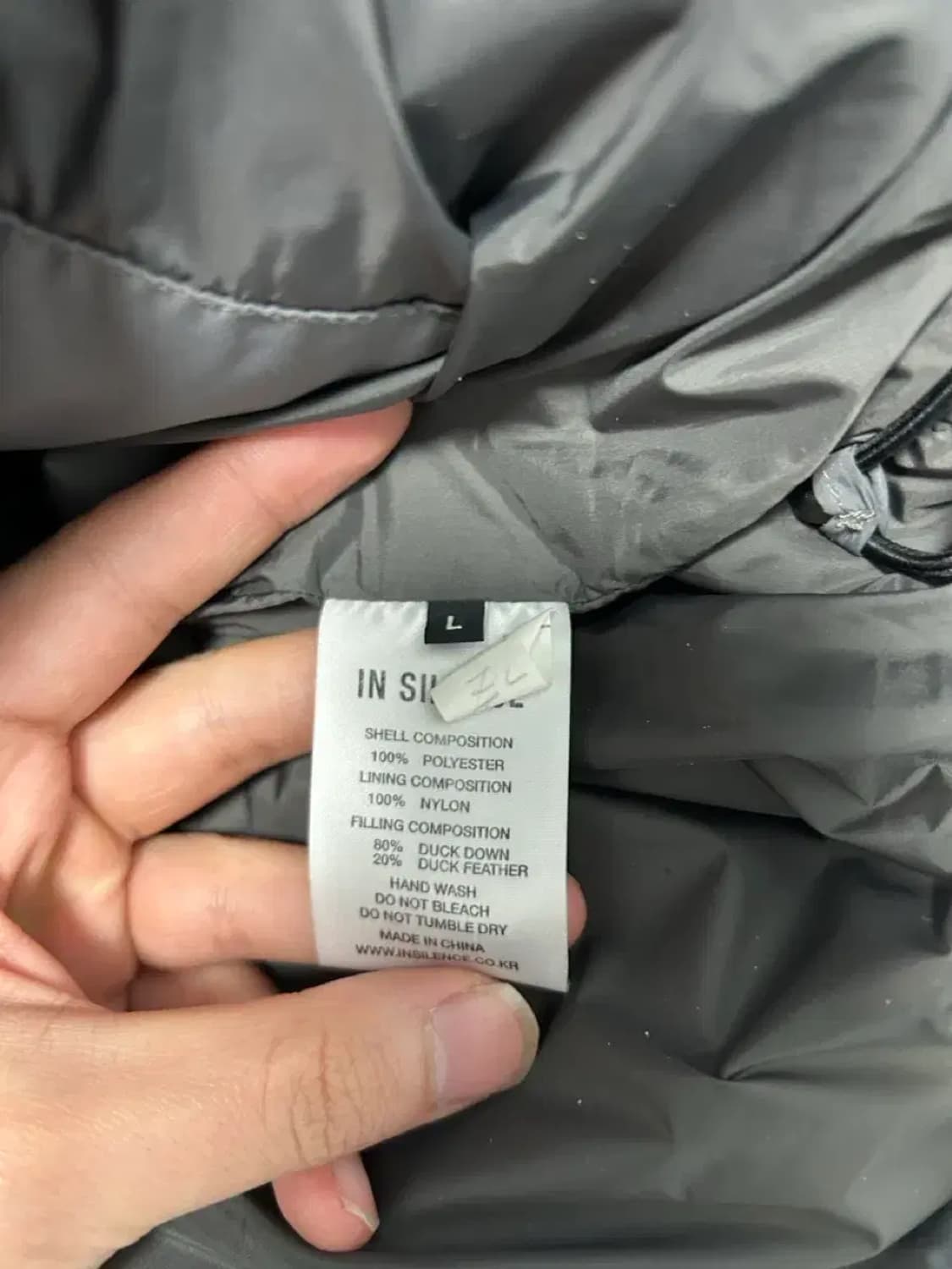 인사일런스 덕다운 패딩L 상품이미지3