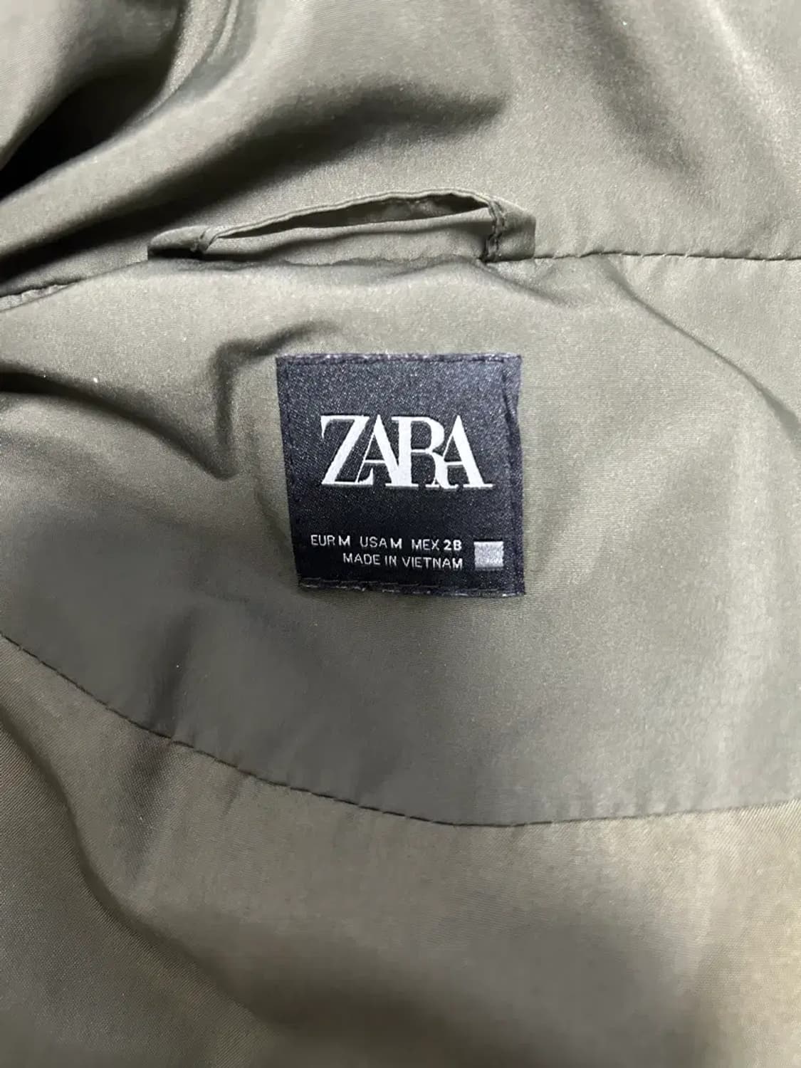 자라 카키 패딩M 상품이미지2