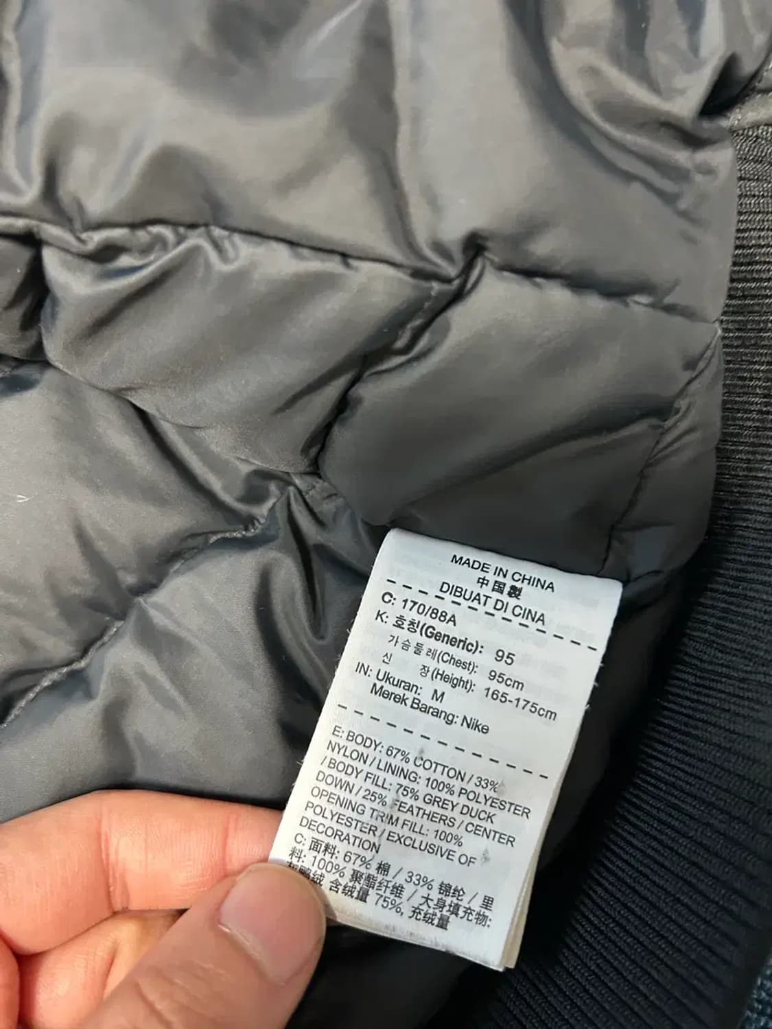 나이키 다운필 봄버자켓M 상품이미지4