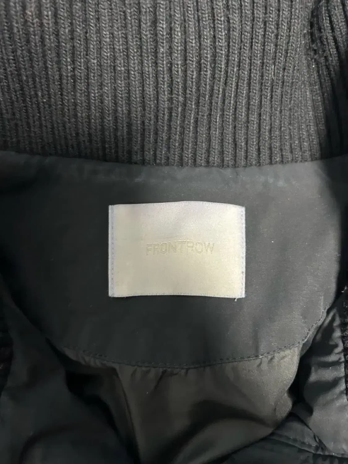 프론트로우 니트 카라 푸퍼  구스다운 숏패딩M 상품이미지5