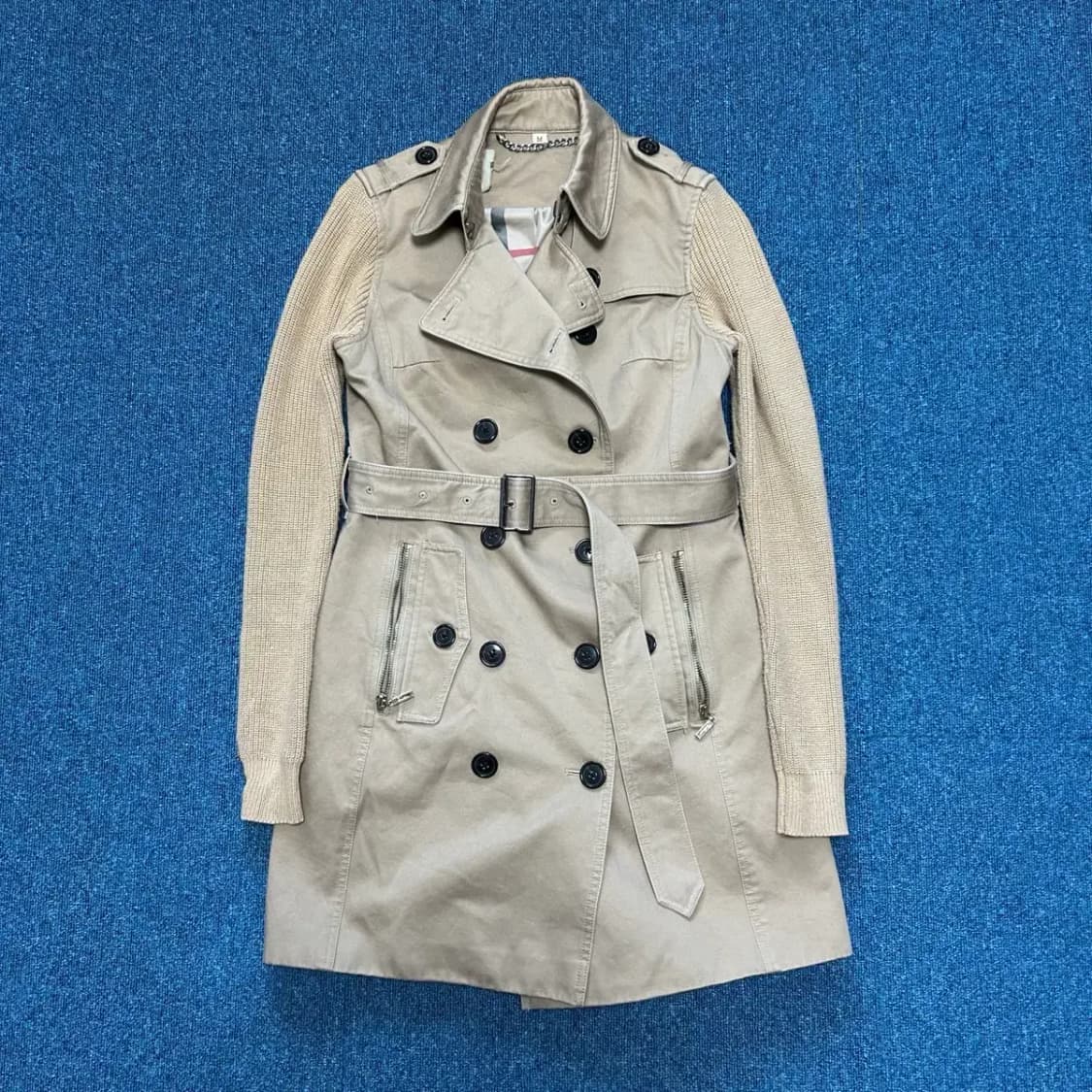 버버리 니트 트렌치 코트M 상품이미지1