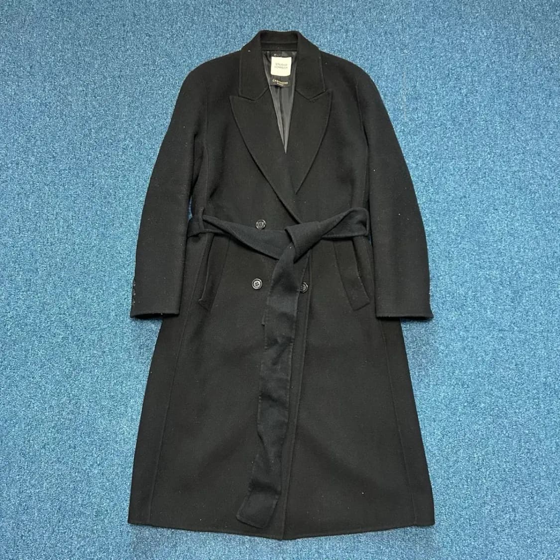 스튜디오 톰보이 캐시미어 블랙 롱코트 상품이미지1