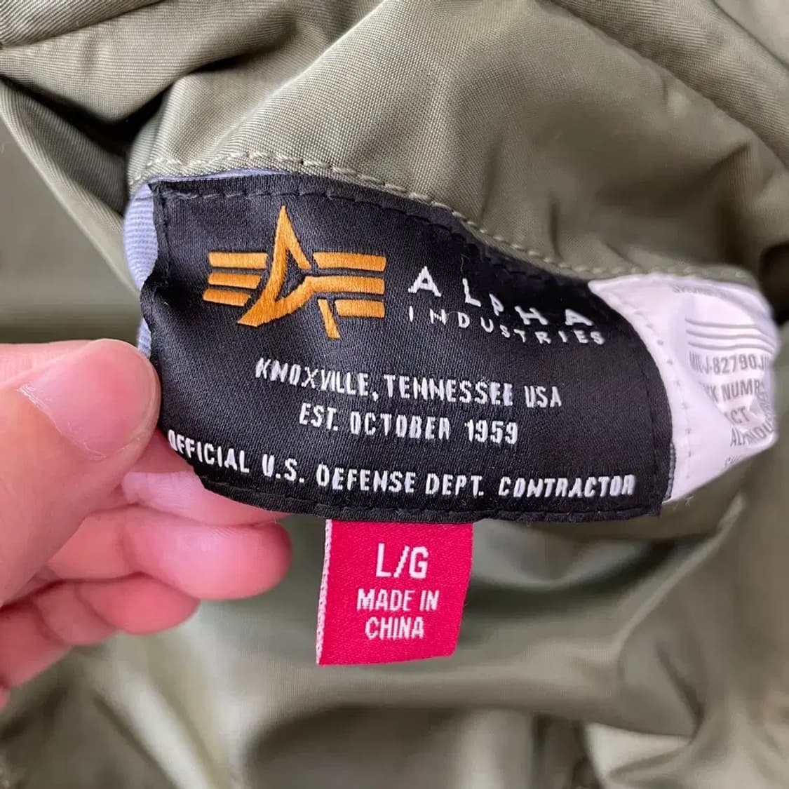 L 알파인더스트리 MA1 마원 자켓 상품이미지5