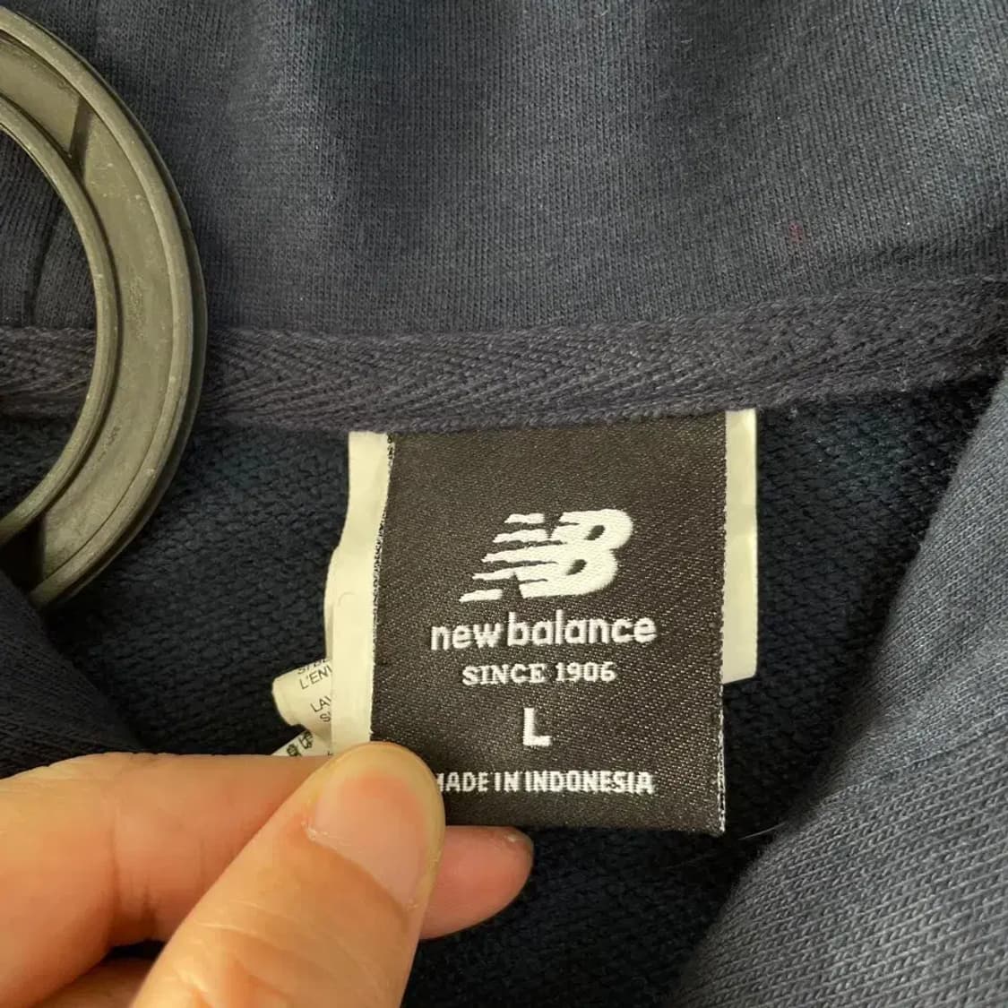 뉴발란스 네이비 후드티 100 L 상품이미지4