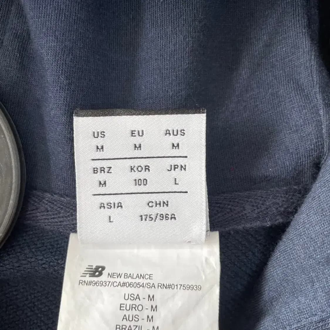 뉴발란스 네이비 후드티 100 L 상품이미지5