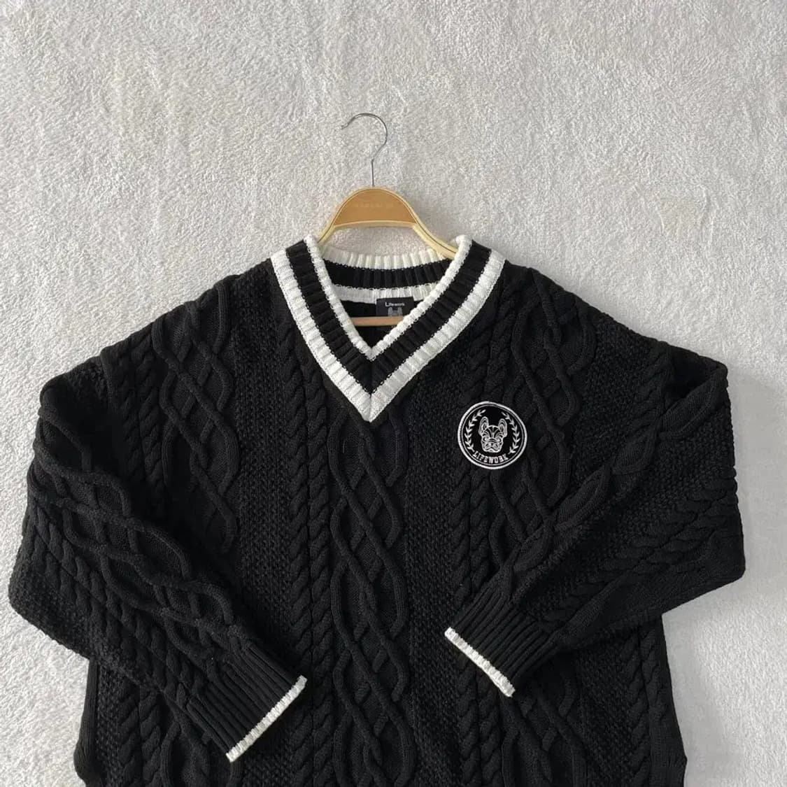 F 라이프워크 여성 케이블 브이넥 니트 상품이미지5