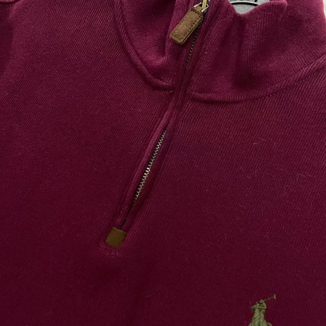M 폴로 버건디 반집업 니트 상품이미지10