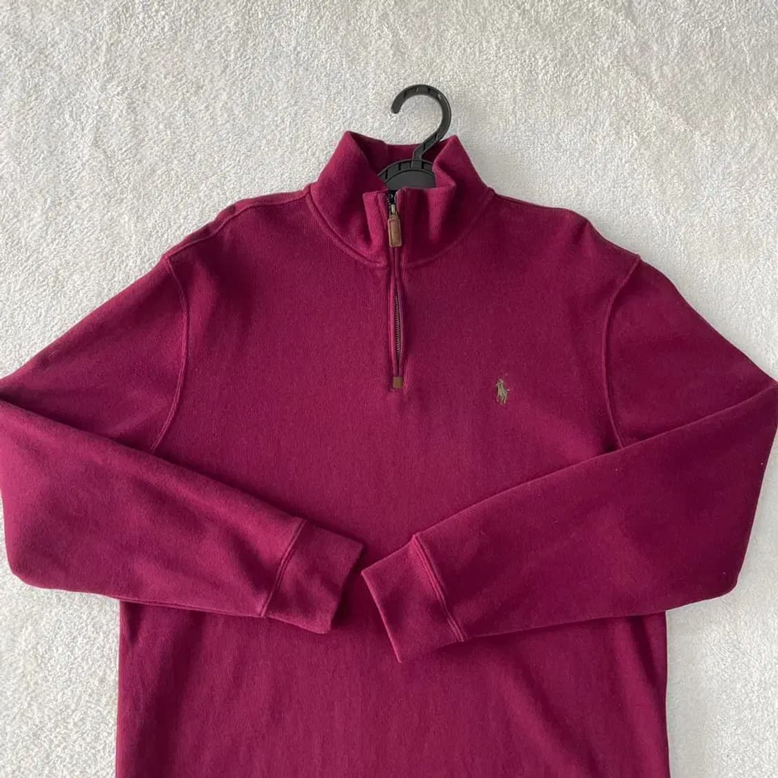 M 폴로 버건디 반집업 니트 상품이미지2
