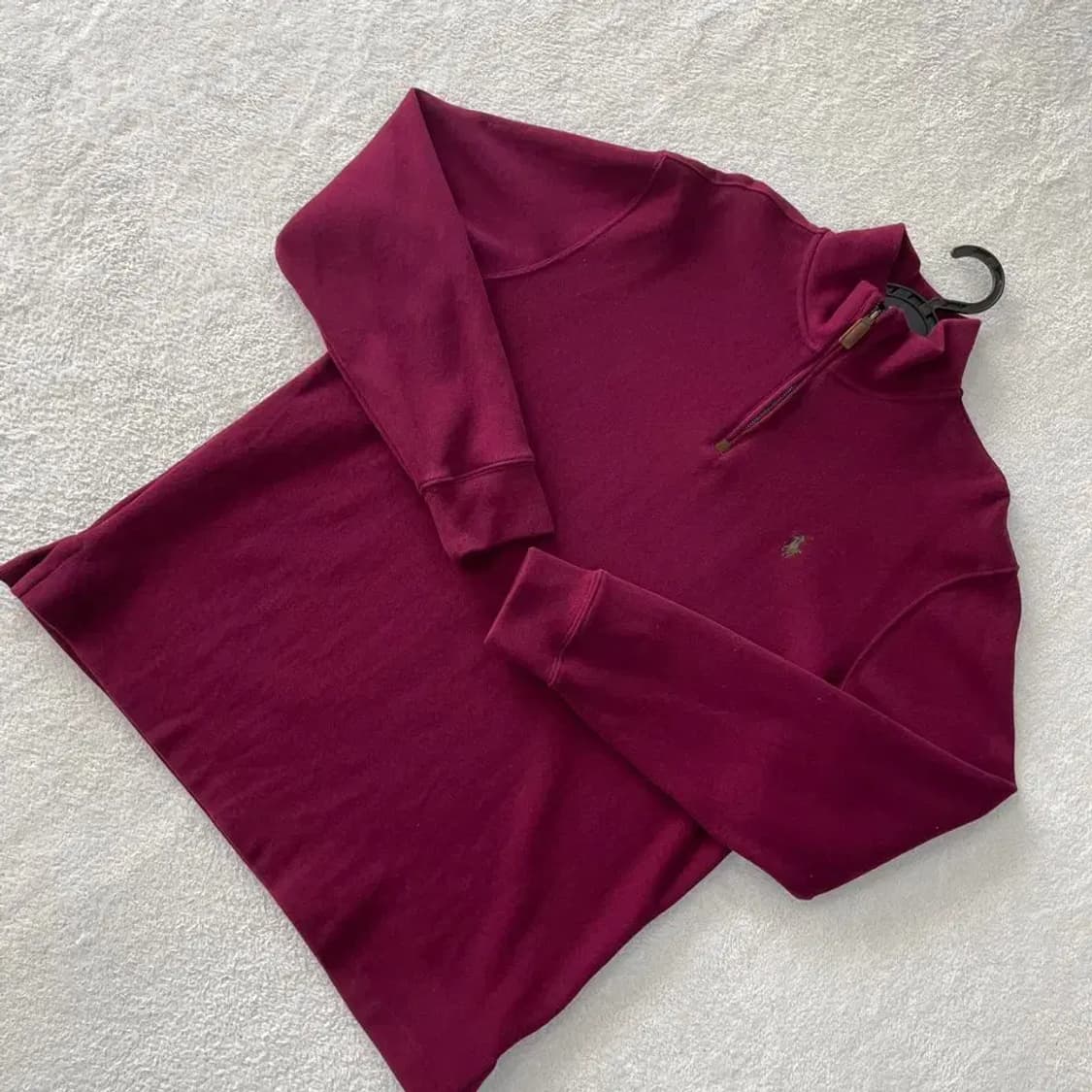 M 폴로 버건디 반집업 니트 상품이미지3